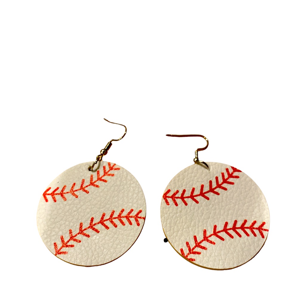 Baseball Dangle Earrings